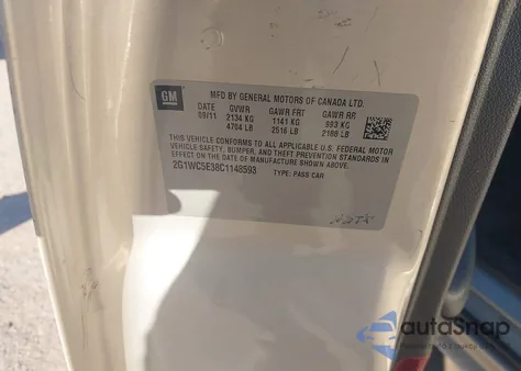 2012 Chevrolet Impala Ltz from USA, damaged, VIN 2G1WC5E38C1148593